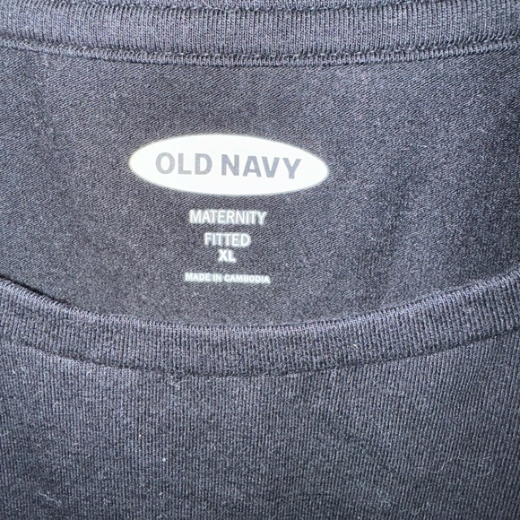 Black short sleeved maternity t-shirt dress - Picture 2 of 2